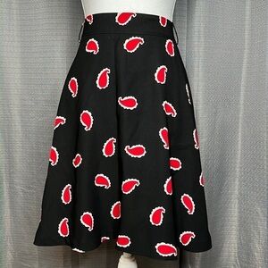 ICONE XL ALINE SKIRT BLACK WITH RED AND WHITE